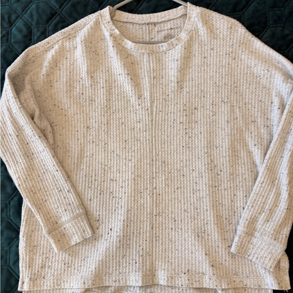 American Eagle Outfitters Light Gray Speckled Top
